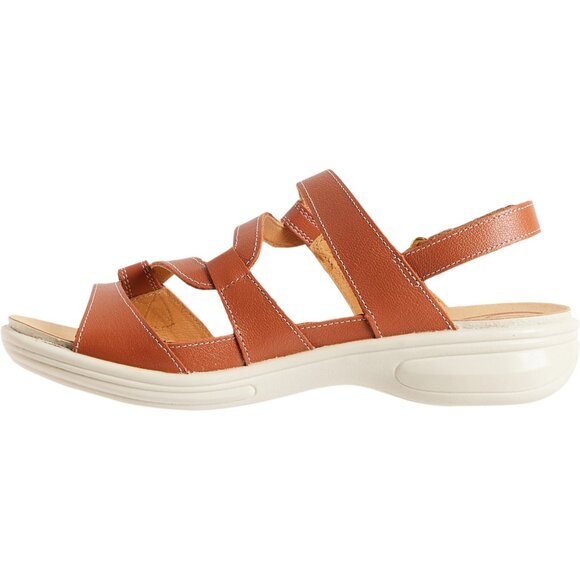 NEW REVERE Emerald Sandals - Leather, Wide For Women in Cognac 253 - Picture 6 of 6